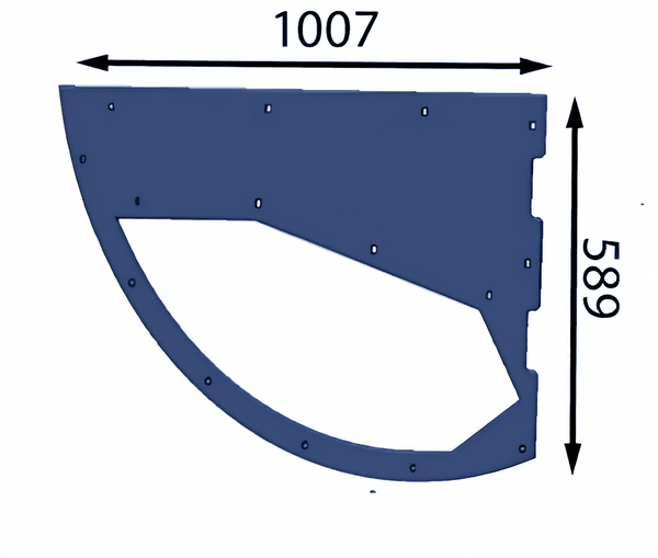 Tôle d'usure 1007x589x8 mm pour Eschlböck ®