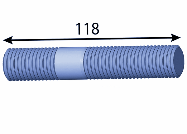 Vis 118x20 mm pour Bruks ®