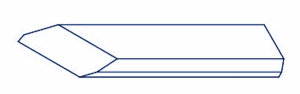 Couteau 123x23x8 mm droit pour Wema Probst ®