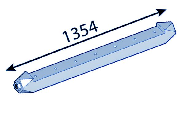 1354x60x60 mm Base de contre-couteau pour Heizohack ®