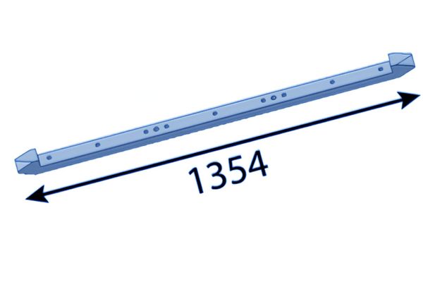 1354x60x60 mm Base de contre-couteau pour Heizohack ®