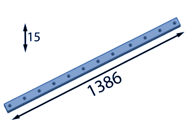 Contre-couteau 1386x60x15 mm pour Eschlböck ®