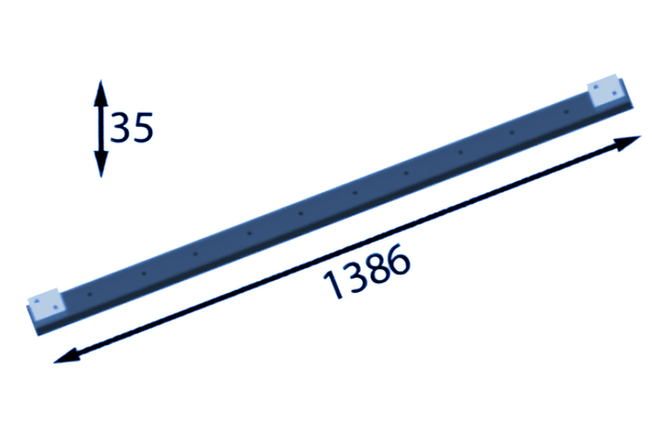 1386x60x35 mm Base de segment de contre-couteau pour Eschlböck ®