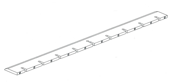 1455x101,6x16 mm Couteau à placage 7° / 45°