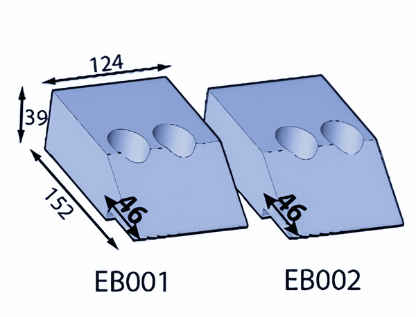 152x124x39 mm Porte-couteau supérieur gauche et droit pour Eschlböck ®