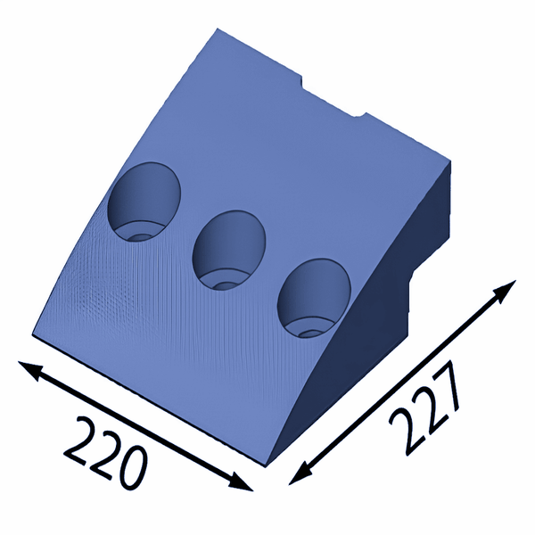 227x220x100 mm Porte-couteau inférieur pour Doppstadt ®