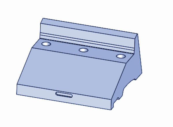 272x275x144 mm Plaque de serrage latérale pour Untha XR3000