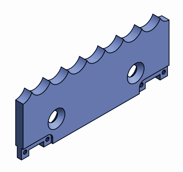 Contre-couteau 295x111x15 mm pour Reinbold AZR 1000 S