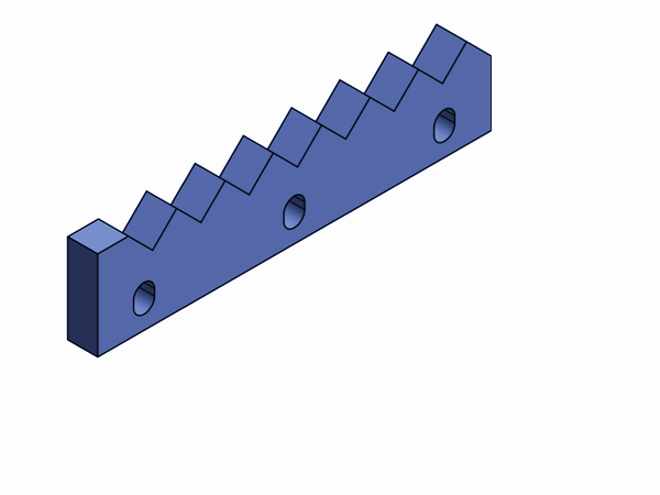 301x68,3x23 mm Contre-couteau pour Guidetti