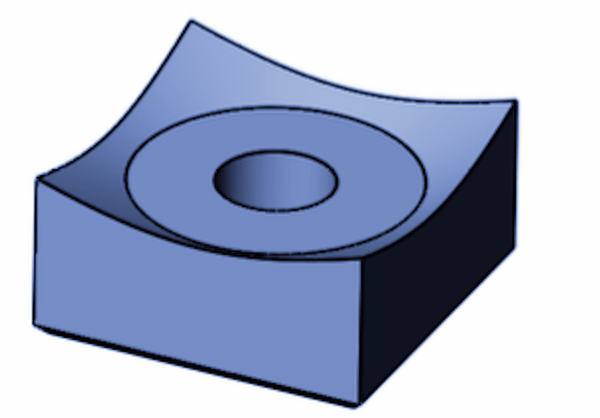 Fraise concave 30x30x15 mm pour Vecoplan, M12