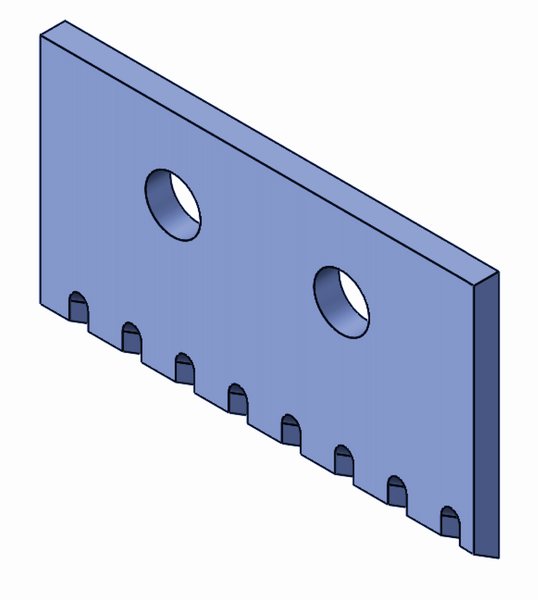 Lame de couteau 35x20x2 mm