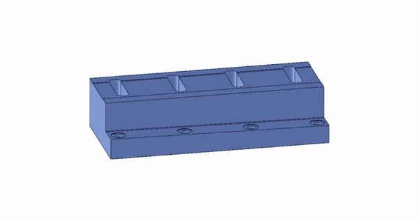 Bloc de base droit 395x173,3x90 mm pour Eldan HG