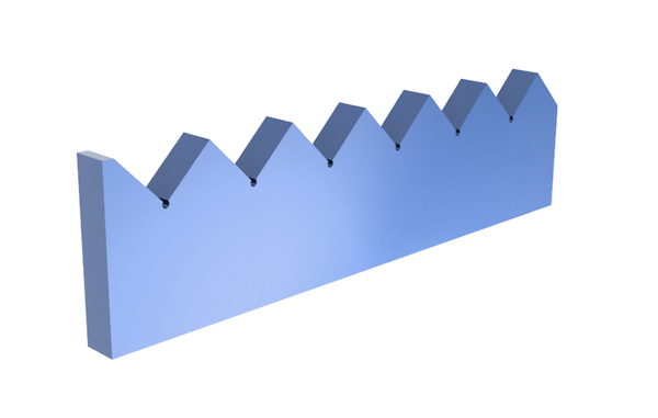 429x115,5x25 mm Contre-couteau pour Vecoplan 60x60