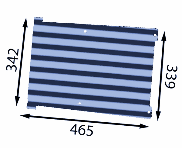 Plaque interchangeable d'extrémité de tube de soufflage 465x340x6 mm pour Eschlböck ®