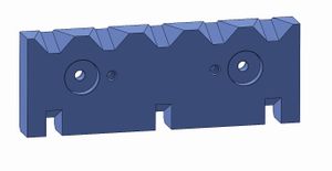 Porte-couteau central 476x172,5x55 mm pour Vecoplan VEZ OEM