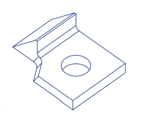 Contre-couteau 48x25/34x6/15 mm pour Kockum/ESTERER