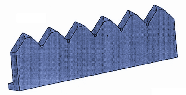 491x137x43/23 mm Porte-couteau pour Vecoplan 80x80