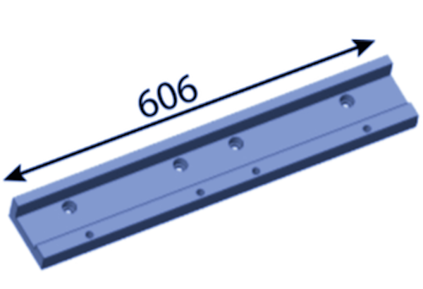 Plaque de base 606 mm pour contre-couteau supérieur pour Kesla ®