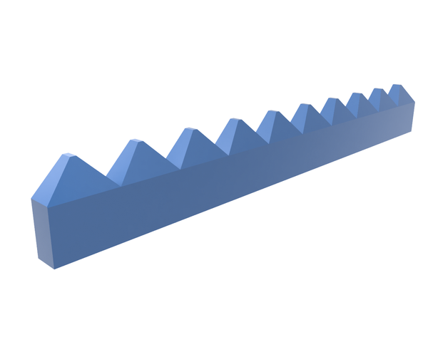 636x78x25 mm Contre-couteau milieu pour Vecoplan RG 78