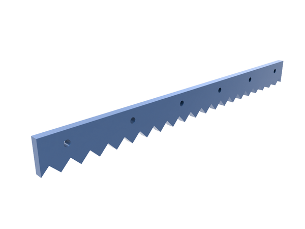686x60x14 mm Contre-couteau, dents coupées en fil OEM