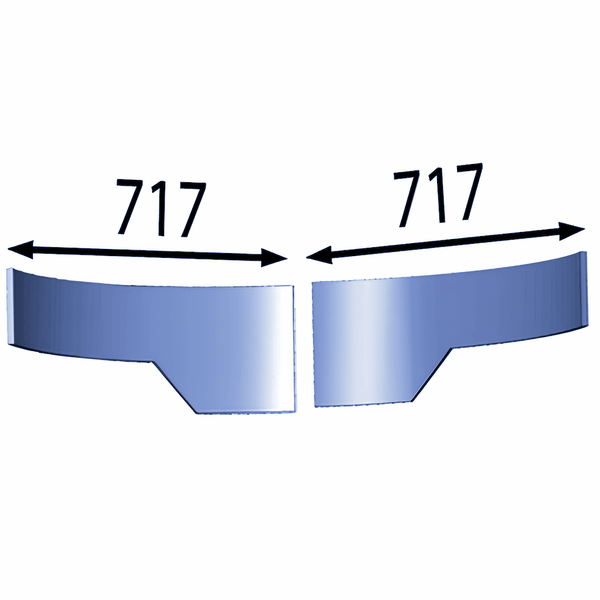 717x15 mm Kit de revêtement pour Doppstadt ®