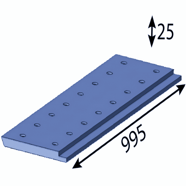 995x25 mm Plaque de base pour plaque de table interchangeable pour Heinola ®