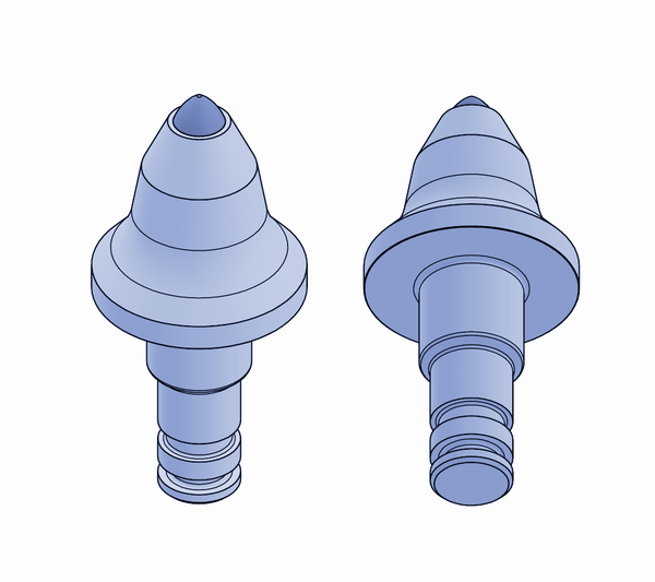 Dents de balle 171,5 mm D38 mm avec pointe en carbure de tungstène