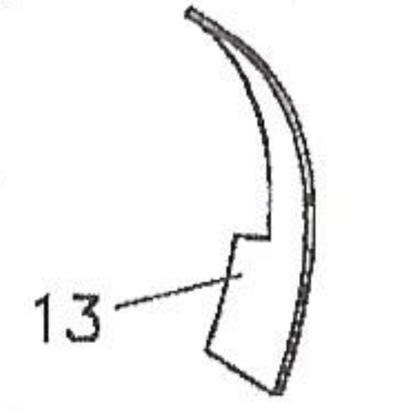 Plaque d'usure n°. 13 pour AK550 Multi Doppstadt ® AK/NZ/DZ